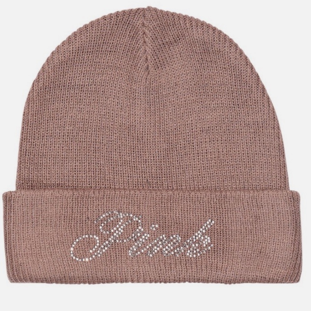 NWT - Victoria’s Secret TAN Rhinestone Knit Beanie